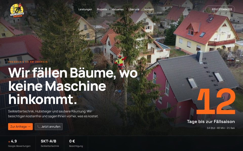 Startseite von Baumservice Dresden