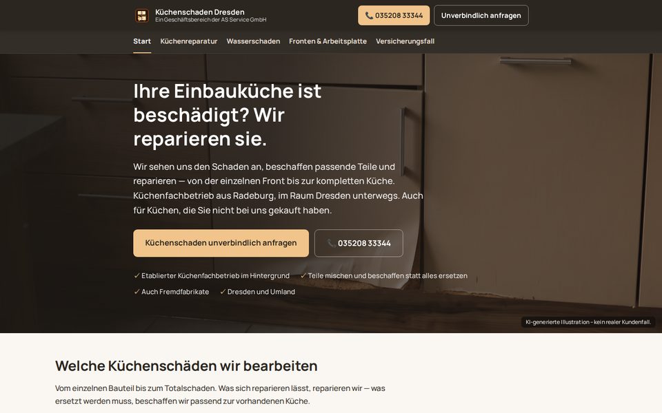 Startseite von Küchenschaden Dresden